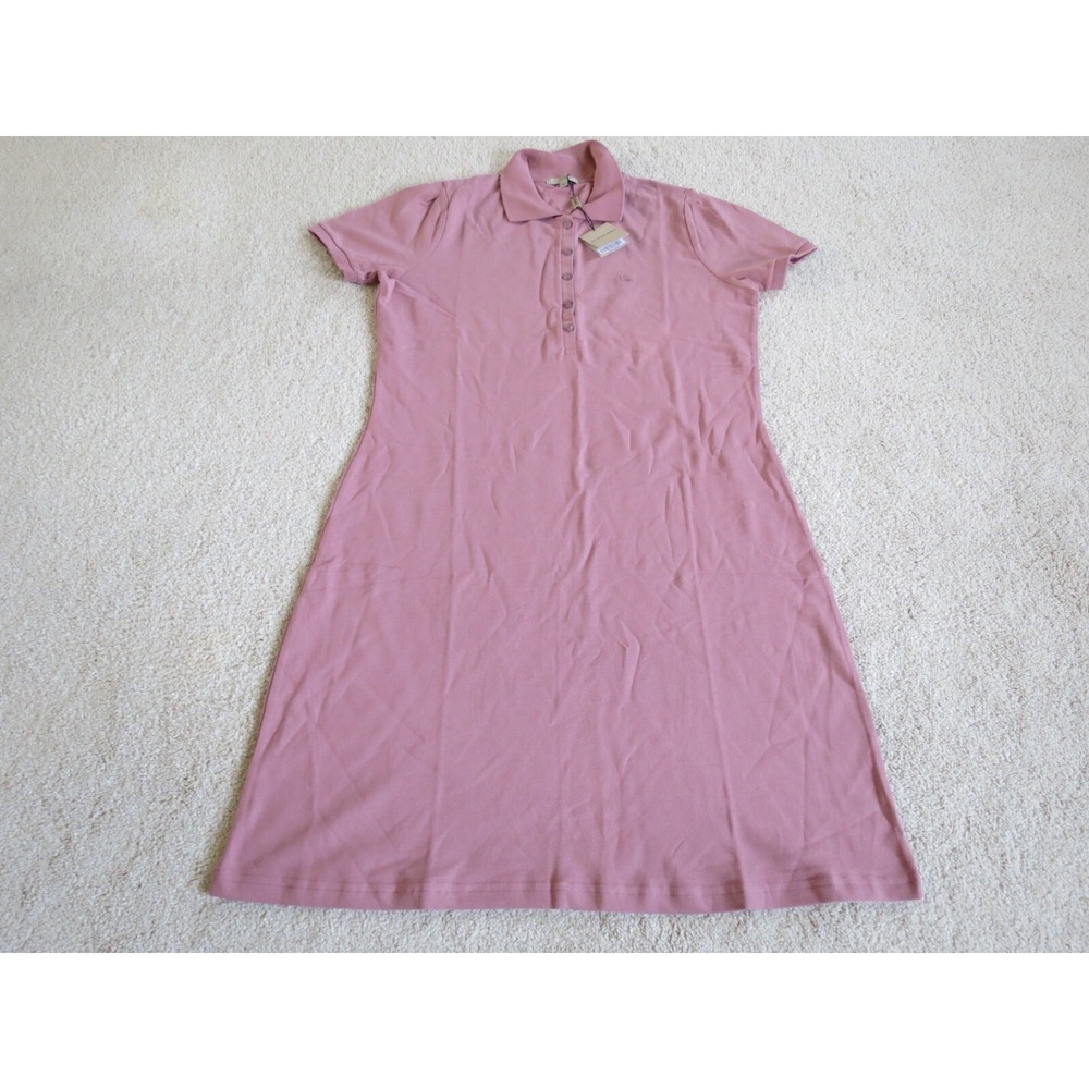 Women's Burberry Polo Shirt Golf Mini Dress Pink Size XL NWT